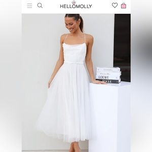 NWT Hello Molly Signal My Way Dress, White, M